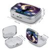 Feline Nocturne Pill Case Portable Square Pill Organizer Metal Vitamin Medicine Case Daily Travel Pill Box with 2 Compartments for Vitamins Fish Oils Supplements view 2