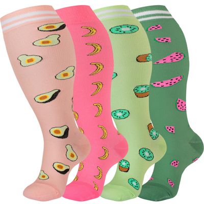 bropite Plus Size Compression Socks For Women&Men,Wide Calf Knee High Socks