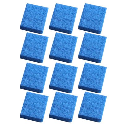 WESIEVYA Heavy-Duty Coarse Fiber Dish Scrub Sponges 6pcs Double-Sided Kitchen Cleaning Pads 9.572cm for Household Dishwashing and Surface Cleaning