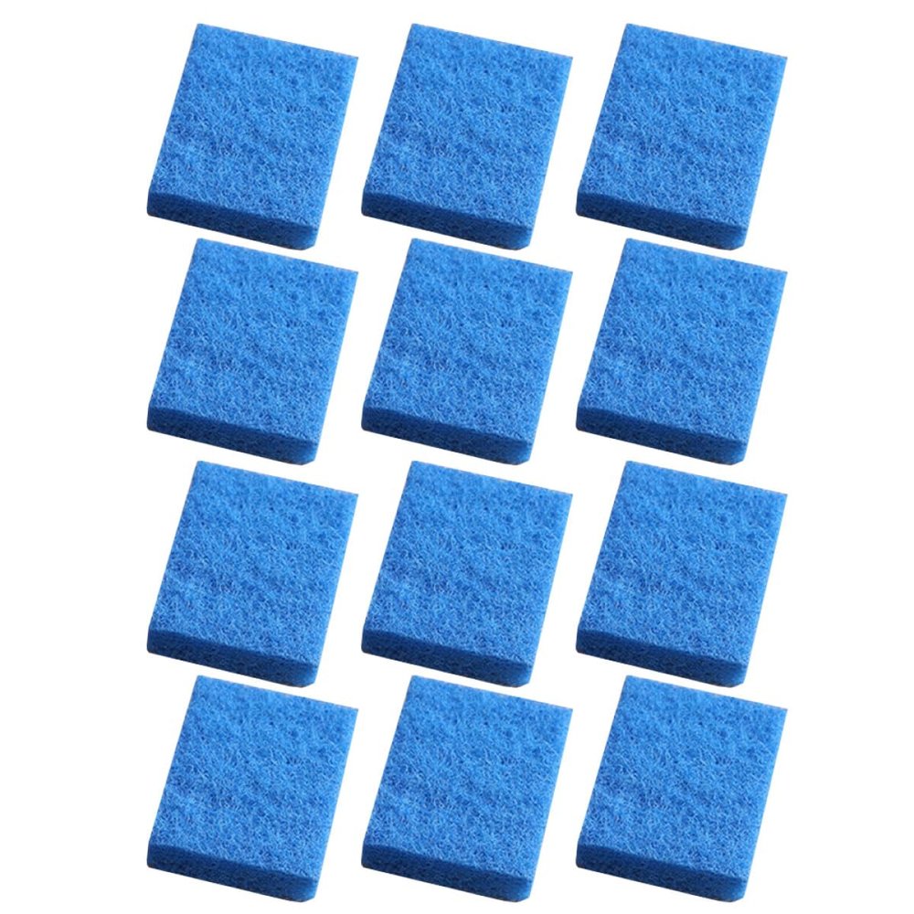 WESIEVYA Heavy-Duty Coarse Fiber Dish Scrub Sponges 6pcs Double-Sided Kitchen Cleaning Pads 9.572cm for Household Dishwashing and Surface Cleaning