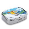 Downhill Skiing Pill Case Portable Square Pill Organizer Metal Vitamin Medicine Case Daily Travel Pill Box with 2 Compartments for Vitamins Fish Oils Supplements view 3