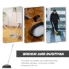 CALLARON Heavy Duty Broom with Long Handle and Stiff Bristles Nordic Gray Floor Cleaning Broom for Home Patio Garage Indoor Outdoor Use view 3