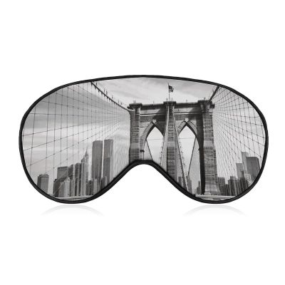 Brooklyn Bridge Sleep Mask for Women Men, Soft Eye Mask with Adjustable Strap for Sleeping, Light Blocking Travel Blindfold for Nap Comfortable Eye Cover for Home Office