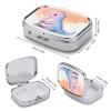 Cloud Hidden Dragon Pill Case Portable Square Pill Organizer Metal Vitamin Medicine Case Daily Travel Pill Box with 2 Compartments for Vitamins Fish Oils Supplements view 2