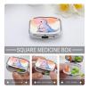 Cloud Hidden Dragon Pill Case Portable Square Pill Organizer Metal Vitamin Medicine Case Daily Travel Pill Box with 2 Compartments for Vitamins Fish Oils Supplements view 4