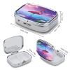 Flamingo Pill Case Portable Square Pill Organizer Metal Vitamin Medicine Case Daily Travel Pill Box with 2 Compartments for Vitamins Fish Oils Supplements view 2