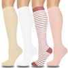 Aoliks Compression Socks for Women and Men, 4 Pairs, Support Stockings view 1