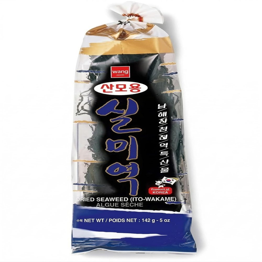 Korean Dried Seaweed Wakame 5 oz (142g) Premium Ito Wakame, Product of Korea, Seaweed for Soup, Salad, Rice Balls & Healthy Cooking