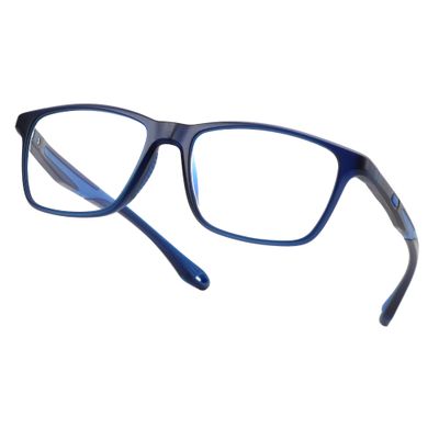 BLUEMOKY Reading Glasses Blue Light: Mens Sports Style TR90 Lightweight Soft Readers - Anti-Glare Computer Glasses Outdoor (Black/Blue, 4.00x)