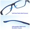 BLUEMOKY Reading Glasses Blue Light: Mens Sports Style TR90 Lightweight Soft Readers - Anti-Glare Computer Glasses Outdoor (Black/Blue, 4.00x) view 2