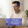 BLUEMOKY Reading Glasses Blue Light: Mens Sports Style TR90 Lightweight Soft Readers - Anti-Glare Computer Glasses Outdoor (Black/Blue, 4.00x) view 4