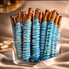 Chocolate Covered Pretzel Rods 12 Pieces (Baby Blue) view 1