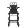 Lightweight Foldable Wheelchairs for Adults, Transport Chair with Auto-Brake and Safety Belt, All-Terrain Travel Wheel Chair with Breathable Foam Cushion, Support 220lbs (Black) view 2