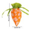 27Pcs Easter Goodie Bags Carrot Shaped Treat Bag Bulk,Easter Basket Stuffers Fabric Drawstring Candy Gift Bags for Egg Hunt Outdoor Party Supplies view 4