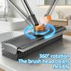 Ultimate 3-in-1 Scrub Brush for Effortless Cleaning, 3 in 1 Adjustable Scrub Brush, 90 Scrape Heavy-Duty Stiff Bristle Brush with Long Handle for Floor Tile Patio Garage Deck Bathroom Kitchen (White) view 2