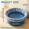 10pcs Thick Disposable Foot Bath Liners, 35"x43" Clear Plastic Foot Spa Liner, Elastic & No-Leak Design Pedicure Liners for Home Pedicure, Salon Foot Bath, Disposable Foot Tub Liners view 2