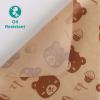 GeeRic Waxed Deli Paper Sheets 100 Pcs, 5.9 * 7.87 Inch Food Basket Liners for Sandwiches, Burgers, Brown Wax Paper Sheet for Food Bear Print view 3