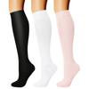 CHARMKING Compression Socks for Women & Men Circulation (3 Pairs) 15-20 mmHg is Best Athletic for Running, Flight Travel, Support, Cycling, Pregnant - Boost Performance(L/XL, Pink/White/Black) view 1