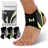 1PC Ankle Brace Compression Support Stabilizer, Adjustable Foot Ankle Protection, Lace-Up Sports Basketball Sprain Recovery for Women and Men (Green) view 1