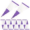 EXQUIMEUBLE 100pcs Purple Polka Dot Triangle Party Favor Candy Bags Food-grade Cellophane Packaging Pouches for Sweets and Candy Wrapping view 1