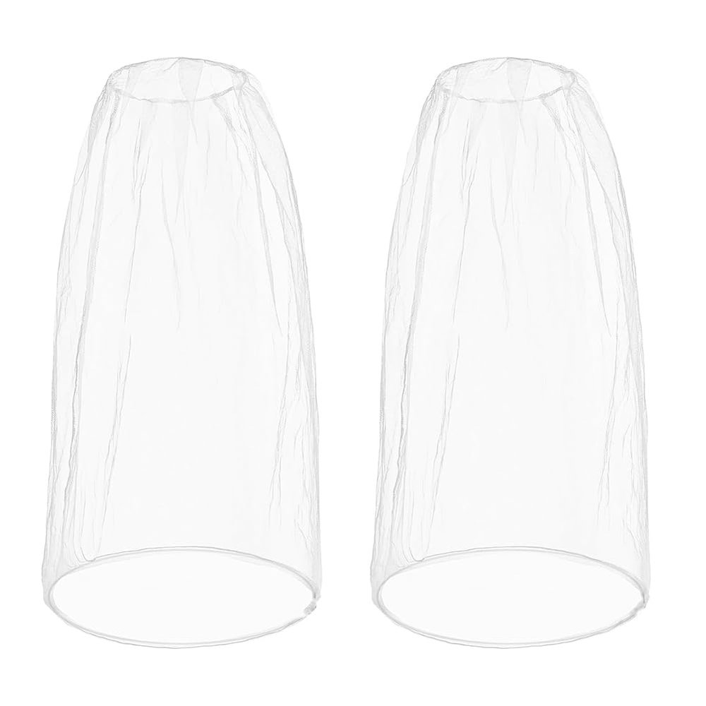 Wooswen 2 Pack Mosquito Head Net Mesh Insects Mesh Head Net for Gardening Hiking Fishing Traveling for Hats, Mesh White
