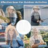 Wooswen 2 Pack Mosquito Head Net Mesh Insects Mesh Head Net for Gardening Hiking Fishing Traveling for Hats, Mesh White view 2