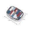 Old Wooden Planks Pill Box Square Metal Pill Case with 2 Compartment Travel Pill Organizer for Vitamins Medication view 3