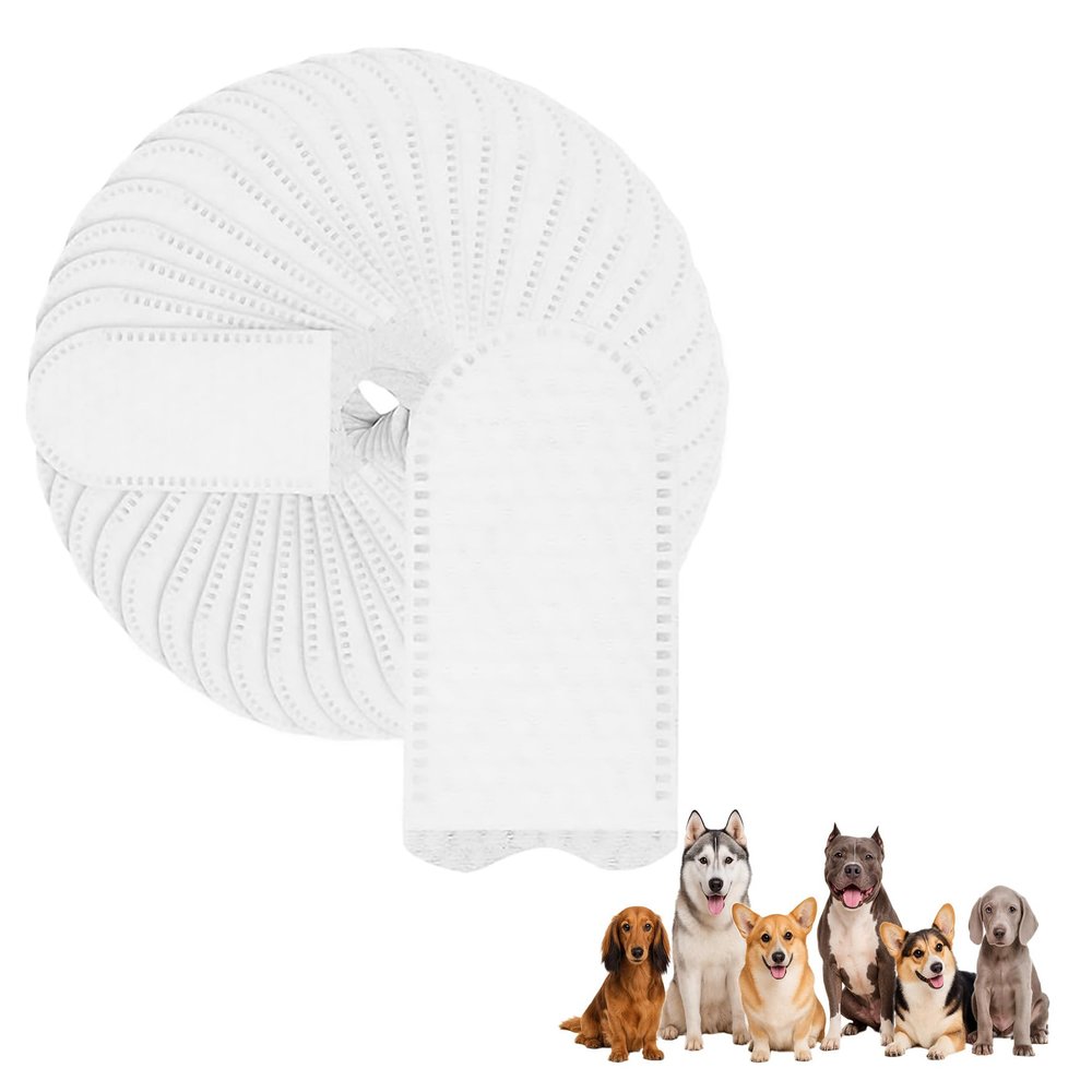 100pcs Disposable Cotton Finger Cots - Soft, Breathable Pet Ear Cleaning Gloves for Dogs & Cats - Easy Grooming Solution with Secure Fit - Professional Pet Care Supplies (200)