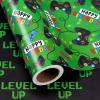WRAPAHOLIC Reversible Gaming Birthday Wrapping Paper Roll - Mini Roll - 17 Inch x 16.5 Feet - Gamer Controller and Level Up Video Game Wrapping Paper for Boys Birthday, Game Lover, Baby Shower view 2