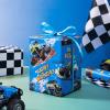 WRAPAHOLIC Reversible Monster Truck Birthday Wrapping Paper Roll - Mini Roll - 17 Inch x 16.5 Feet - Birthday Monster Truck Wrapping Paper with Checkered Flag Gift Wrap for Kids Boys, Baby Shower view 4