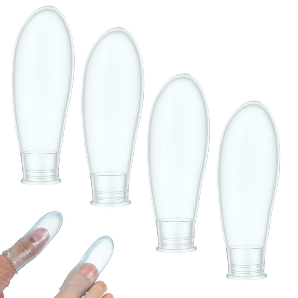 4 Pcs Waterproof Finger Protectors with Bandage Reusable Finger Cover Silicone Fingertip Protector for Comfort Fit Nail Care Swimming Shower Pedicure Manicure Shower Wound Cut