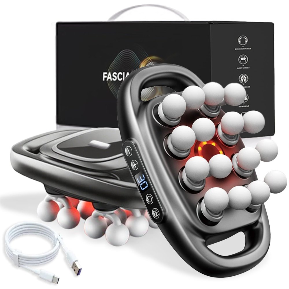 16 Head Massage Gun Deep Tissue, Back Massager for Pain Relief Deep Tissue, 3 Modes & 30 Intensities, Portable 16-Head Massage Gun Set for Back,Shoulders,Legs,Muscle Pain Relief & Recovery (16 Head)