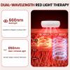 Red Light Electric Pulse Body Massager, Wireless Muscle Relaxation Device with Remote Control, 8 Modes & 30 Levels, Rechargeable Comfort Massager for Back, Neck, Shoulders, Arms and Legs, White view 2