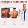 Red Light Electric Pulse Body Massager, Wireless Muscle Relaxation Device with Remote Control, 8 Modes & 30 Levels, Rechargeable Comfort Massager for Back, Neck, Shoulders, Arms and Legs, White view 3