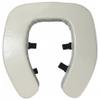 Raised Toilet Seats For Elderly - Comfortable & Secure Padded Toilet Seat Riser with Adjustable Straps, Water-Resistant Beige Cover for Added Bathroom Safety, Beige Raised Seat view 1