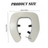 Raised Toilet Seats For Elderly - Comfortable & Secure Padded Toilet Seat Riser with Adjustable Straps, Water-Resistant Beige Cover for Added Bathroom Safety, Beige Raised Seat view 4