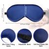 Janmercy 20 Pieces Silk Sleep Mask Eye Mask with Adjustable Strap Sleeping Cover Eye Cover Blindfold for Women Men Sleeping Travel (Royal Blue) view 2