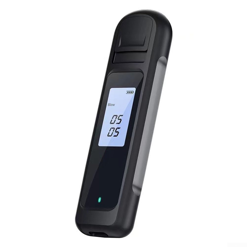 Digital Portable Breathalyzer with Visual and Audible Alerts for BAC Ranges 0.02% to 0.08% and Above (blue)