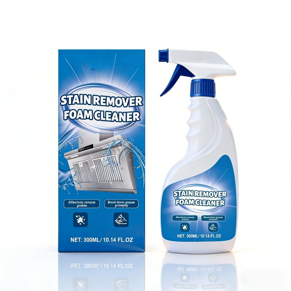KSVNOTF Multi-Surface Oil Stain Cleaner, 300ml Spray, Easy To Use, Suitable For Kitchen Stove Household Cleaning(1pcs)