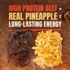 Bite Me Jerky Tender Beef Jerky Snacks Pack with Premium Meats & Real Fruit | Bold Teriyaki & Pineapple Flavor | High Protein, Low Sugar Portable Beef Jerky Bulk | Made in USA - 1.125oz, 35.44g view 2