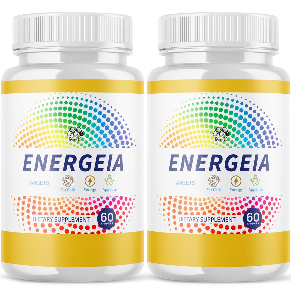 (2 Pack) Energeia Capsules, Official Energeia Pills with All Natural Ingredients, Advanced Overall Health and Wellness Vitamins Supplement Formula for Max Strength Multivitamin Support (120 Capsules)