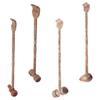 GALPADA 4pcs Dual-Head Wood Back Scratcher and Massage Hammer Set, Handheld Dual-use Body Massager Stick for Muscle Relaxation and Itch Relief, Long Handle Suitable for Elderly and Full view 1