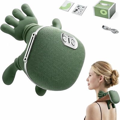 Shiatsu Neck and Back Massager with Heat, 4D Deep Massage Pillow for Pain Relief, Portable Cordless Rechargeable Shoulder Massager, Electric Muscle for Home Office Car, Gift for Women Men Mom Dad