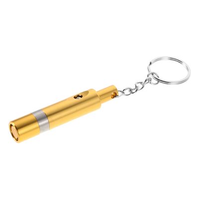 AMUSLESUR Metal Cigar Punch Tool with Keyring Portable Gold Metal Hole Puncher for Cigars Outdoor Travel