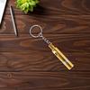 AMUSLESUR Metal Cigar Punch Tool with Keyring Portable Gold Metal Hole Puncher for Cigars Outdoor Travel view 4