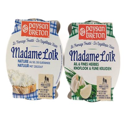 Creamy Spreadable Cheese Variety Pack Nature & Garlic & Fine Herbs 5.3 oz Each