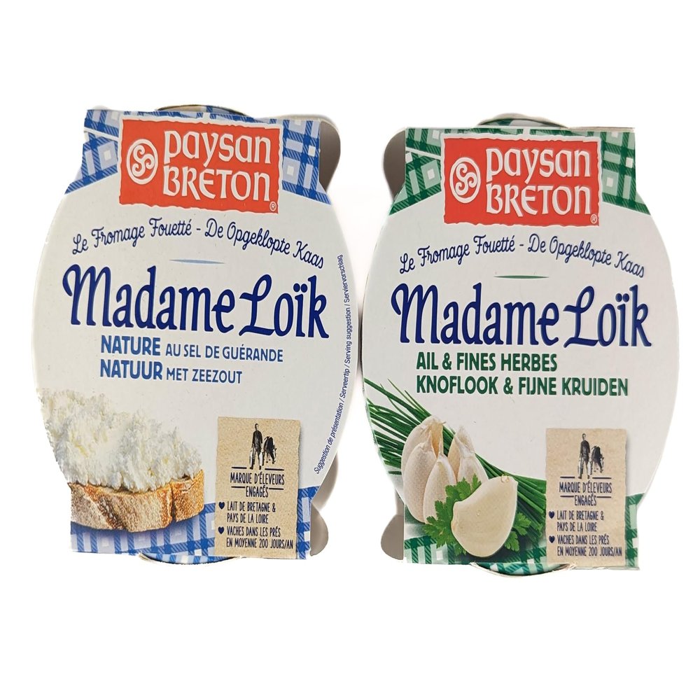 Creamy Spreadable Cheese Variety Pack Nature & Garlic & Fine Herbs 5.3 oz Each