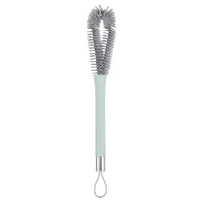 TIDTALEO Long Handle Cup Brush Nylon Bristles L-Shaped Bottle Cleaner Brush for Water Bottles Mugs and Glassware Kitchen Cleaning Tool Mint Green