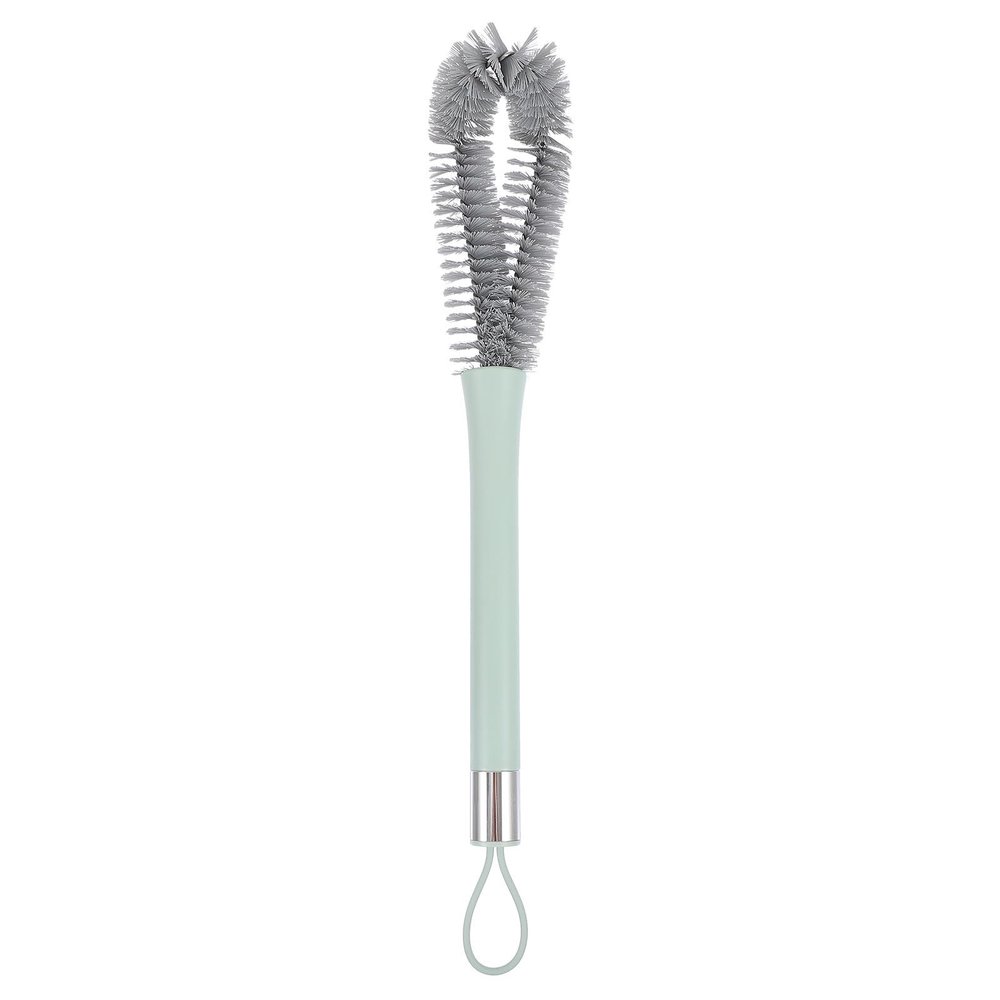 TIDTALEO Long Handle Cup Brush Nylon Bristles L-Shaped Bottle Cleaner Brush for Water Bottles Mugs and Glassware Kitchen Cleaning Tool Mint Green