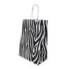 10pcs Safari Animal Print Gift Bags - Leopard, Zebra, Giraffe Designs for Parties and Celebrations(Zebra pattern) view 1